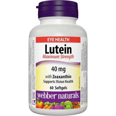 Webber Naturals Lutein with Zeaxanthin Extra Strength 40 mg [60 Гел капсули]