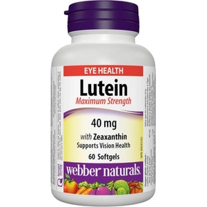 Webber Naturals Lutein with Zeaxanthin Extra Strength 40 mg [60 Гел капсули]