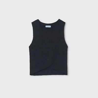 MAYORAL Топ трикотажен рипс в черен цвят за момиче Майорал