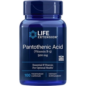 Life Extension Pantothenic Acid | Vitamin B5 500 mg [100 капсули]