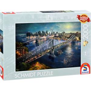 Schmidt Spiele Пъзел Schmidt от 2000 части - Пълнолуние над Манхатън (58782)