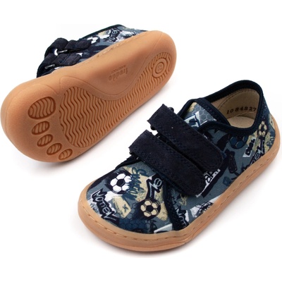 Froddo Detské Barefoot Plátenky Froddo Canvas Grey/Blue