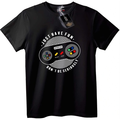 NOONEBRAND Тениска Гейминг Приключение - 2XL, Black