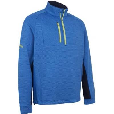 Callaway Eco Heather Stripe Back Fleece modrá