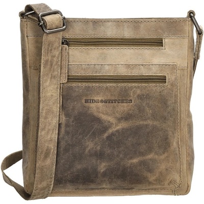 Hide & Stitches kožená crossbody kabelka „Anne“ Šedá
