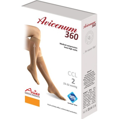 Avicenum Phlebo 360 punčochy lýtkové long natura – Hledejceny.cz
