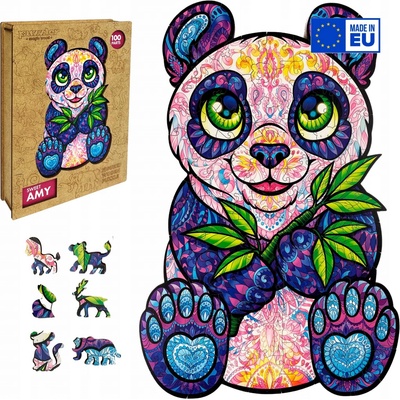 Puzzler Dřevěné Sladká panda Amy 100 dílků