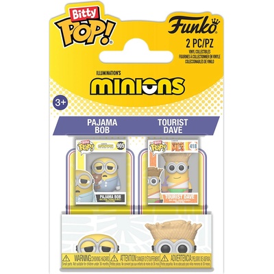 Funko Комплект мини фигури Funko Bitty POP! Animation: Minions - Pajama Bob & Tourist Dave (112844)