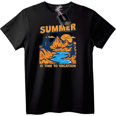 NOONEBRAND Тениска Лятна Ваканция Планина - XL, Black