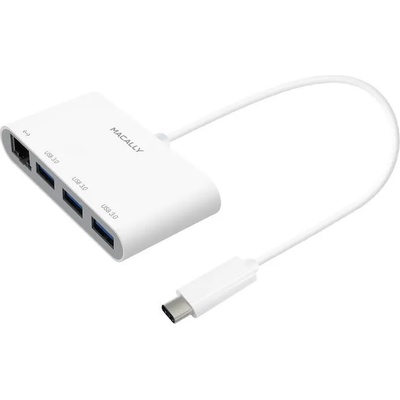 Macally 3.1 USB-C to USB-A Hub & Ethernet - USB хъб с 3 USB изхода и Ethernet порт за устройства с USB-C (UCHUB3GB)