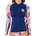 Rip Curl Дамска плажна тениска от ликра Rip Curl Women's Party Wave UPF Zip Thru L/S Lycra - Multi (150-5988-0115)