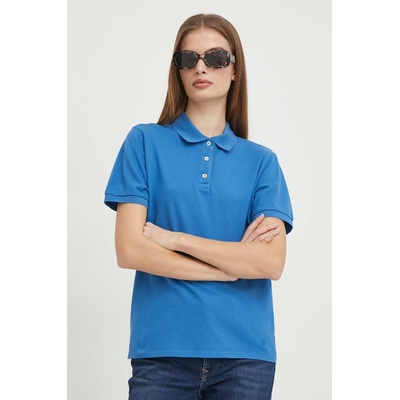 United Colors of Benetton Тениска с яка United Colors of Benetton в синьо (3WG9D300E)
