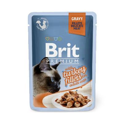 Brit Premium Cat kapsička Delicate Fillets in Gravy with Turkey 85g (morka)
