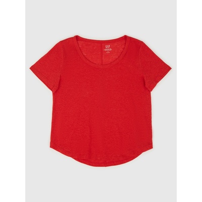 GAP Ленена тениска GAP GAP | Cherven | ЖЕНИ | XS