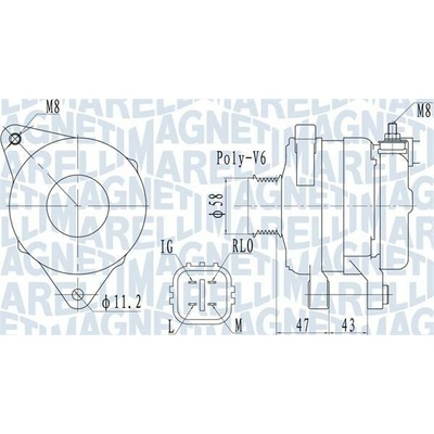 Alternátor MAGNETI MARELLI 063732097010