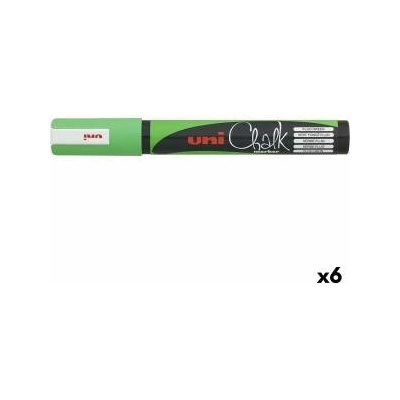 uni Течни тебеширени маркери Uni-Ball PWE-5M Зелен (6 Части)