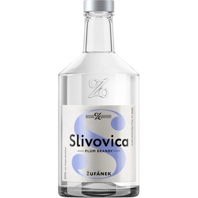 Slivovica Žufánek 50% 0,5 l (čistá fľaša)
