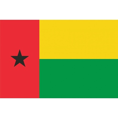 Guinea - Bissau vlajka - 150 x 225 cm - tunel, karabína