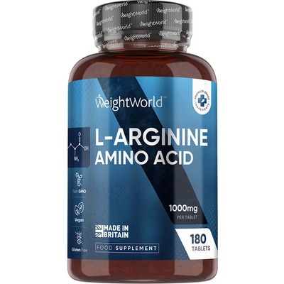 WeightWorld Мускулна функция - L-Аргинин, 1000 mg х 360 таблетки (127629 WW)