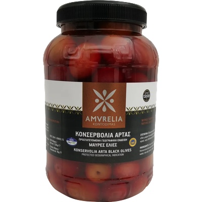 Amvrelia kontodimas Черни Маслини konservolia artas p. g. i. - стъклен Буркан