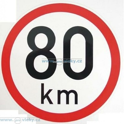Tanatech Samolepka rychlost 80 km/hod 19cm