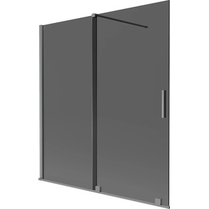 Mexen Velar плъзгащ се параван за вана с 2 крила 150 x 150 см, графит, gun metal - 896-150-000-41-95 (896-150-000-41-95)