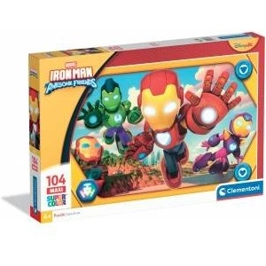 Clementoni Puzzle 104 Maxi Super Kolor Iron Man And His