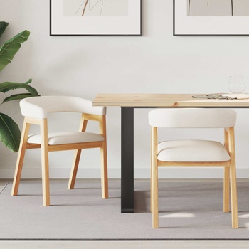 vidaXL Обедени столове 2 pcs Естествен 54 x 57 x 73 см (42020422)