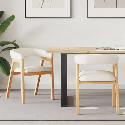 vidaXL Обедени столове 2 pcs Естествен 54 x 57 x 73 см (42020422)