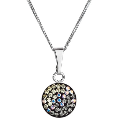 Pavona Strieborný náhrdelník so Swarovski kryštálmi okrúhly mesačný svit 32086.3 moonlight