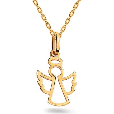 iZlato Forever Zlatý přívěsek s vyřezávaným andílkem IZ25528