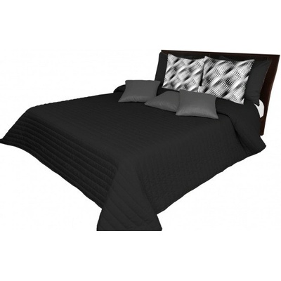 DomTextilu přehoz na postel Čierny s prešívaním 12846-102902 240 x 260 cm