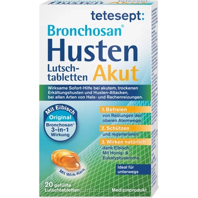 tetesept Bronchosan® за остра кашлица - 20 таблетки за смучене