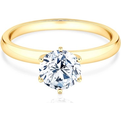 Savicki Zásnubný prsteň žlté zlato laboratórny diamant SV R13 LAB Z