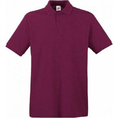 Fruit of the Loom pánská polokošile Premium s F511N vínová Červená
