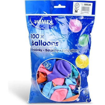 Wimex nafukovací balónek HAPPY BIRTHDAY průměr 25 cm, barevný mix