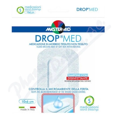 DROP MED Rychloobvaz Steril. Antisep 10 x 6 cm/5 ks