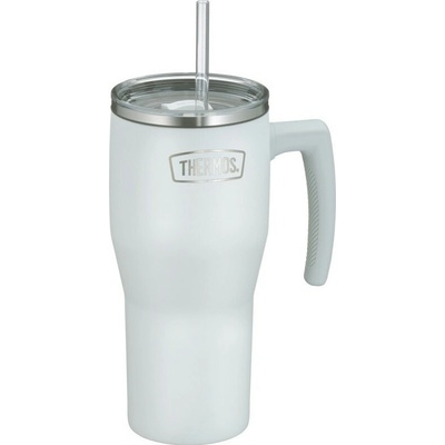 Thermos Refreshing termohrnček s madlom a slamkou 850 ml matne biela
