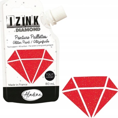 Aladine Diamantová farba 80 ml červená
