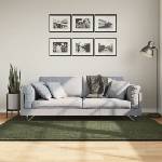 vidaXL Килим HUARTE с къс косъм, мек и миещ се, горско зелен 140x200см (375096)