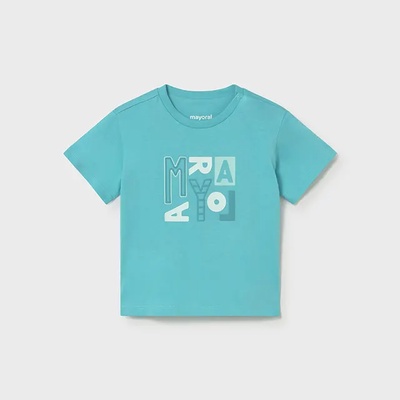 MAYORAL Тениска къс ръкав basic в Тюркоазен цвят за мини момче Mayoral