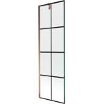 Mexen Next 1-крилен параван за вана 60 x 150 cm, черна мрежа, розово злато - 895-060-000-00-77-60 (895-060-000-00-77-60)