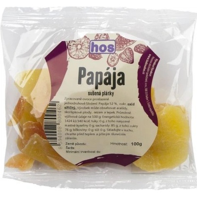 Papája sušená plátky [HOS 100 g]