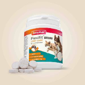 Beaphar Flexifit Glucosamine - хранителна добавка за стави за кучета и котки, с глюкозамин, 120 таблетки