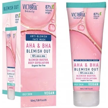 Victoria Beauty Blemish Out - Ексфолираща маска за лице против пъпки с AHA, BHA и масло от чаено дърво 50ml