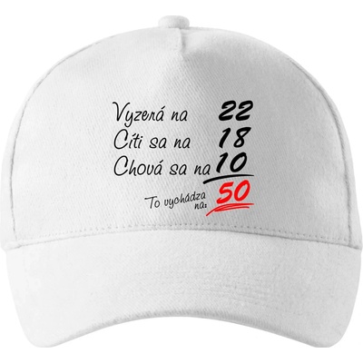 Vyzerá cíti sa chová sa 50 rokov so zahnutým šiltom a látkovou sponou Biela