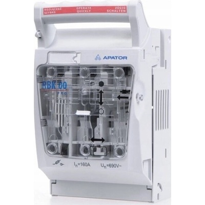 Apator Pojistkový odpínač 160A RBK 00 pro-MW /šroubové svorky M8 do 70 mm2/ 63-823256-151