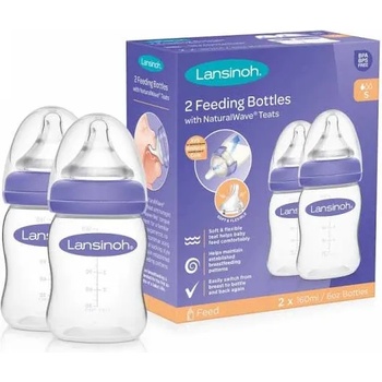 Image 1 of Lansinoh Комплект шишета Lansinoh - Slow flow, 160 ml, 2 броя (L-75430)