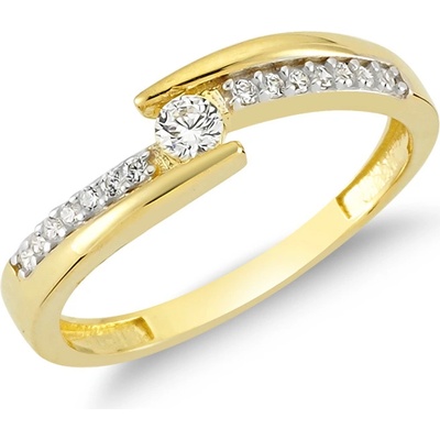 Lillian Vassago Zlatý prsten se zirkony LLV75 GR006