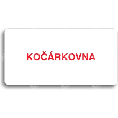 ACCEPT Piktogram KOČÁRKOVNA - bílá tabulka - barevný tisk bez rámečku